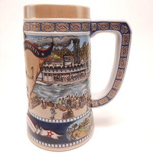 Miller High Life Beer Stein Mug American River Steamer 1989
